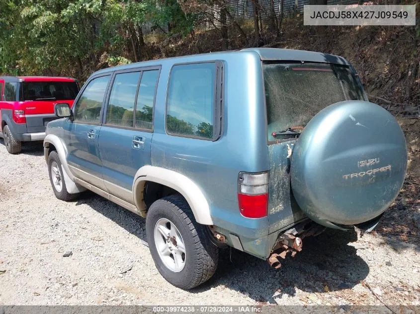 2002 Isuzu Trooper Limited/Ls/S VIN: JACDJ58X427J09549 Lot: 39974238