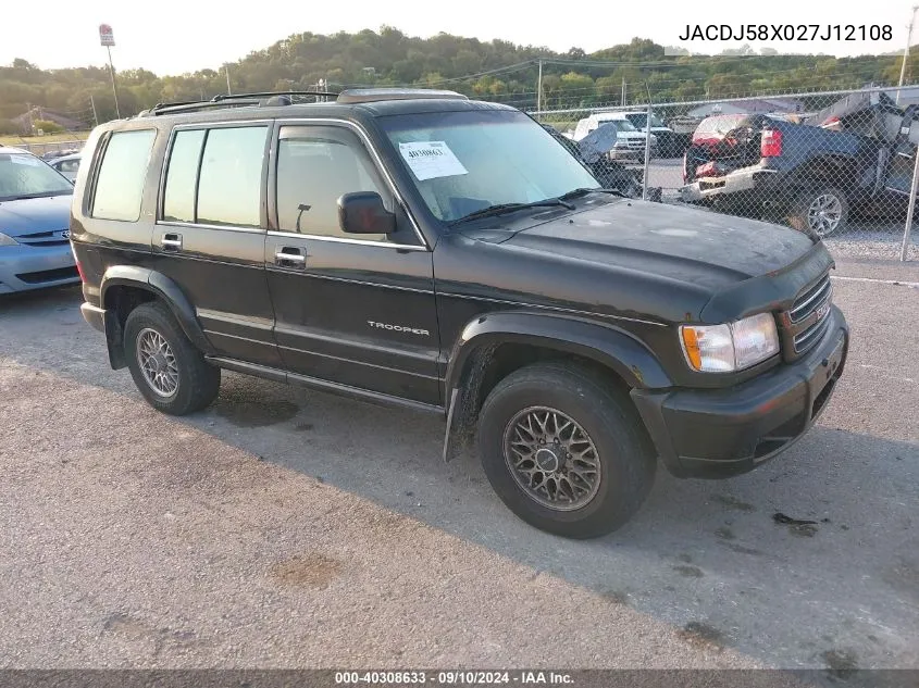 2002 Isuzu Trooper Limited/Ls/S VIN: JACDJ58X027J12108 Lot: 40308633