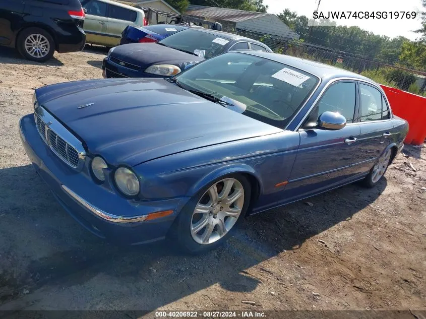 2004 Jaguar Xj Vanden Plas VIN: SAJWA74C84SG19769 Lot: 40206922