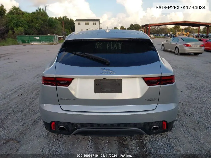 2019 Jaguar E-Pace Se VIN: SADFP2FX7K1Z34034 Lot: 40091710