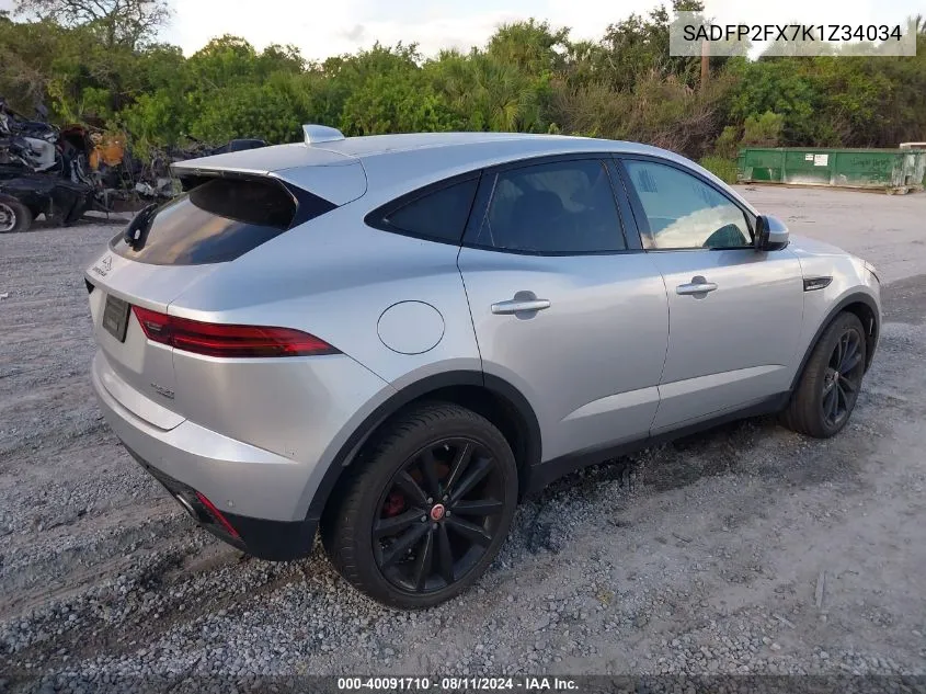 2019 Jaguar E-Pace Se VIN: SADFP2FX7K1Z34034 Lot: 40091710