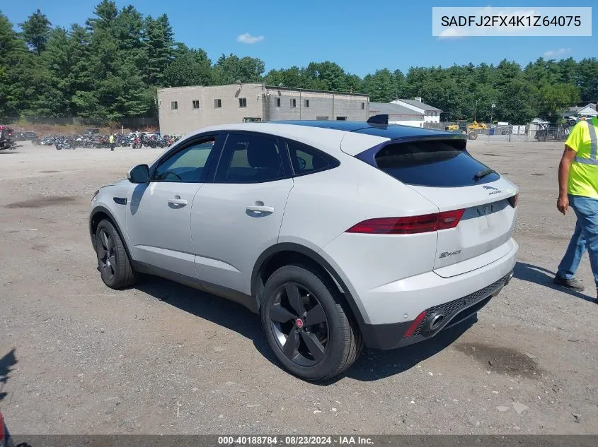 2019 Jaguar E-Pace S VIN: SADFJ2FX4K1Z64075 Lot: 40188784