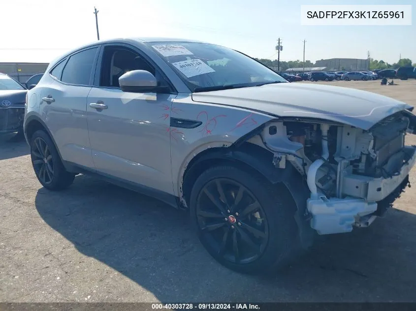 2019 Jaguar E-Pace Se VIN: SADFP2FX3K1Z65961 Lot: 40303728