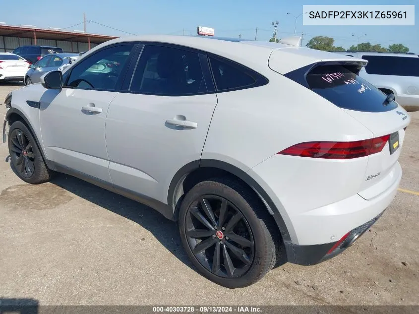 2019 Jaguar E-Pace Se VIN: SADFP2FX3K1Z65961 Lot: 40303728