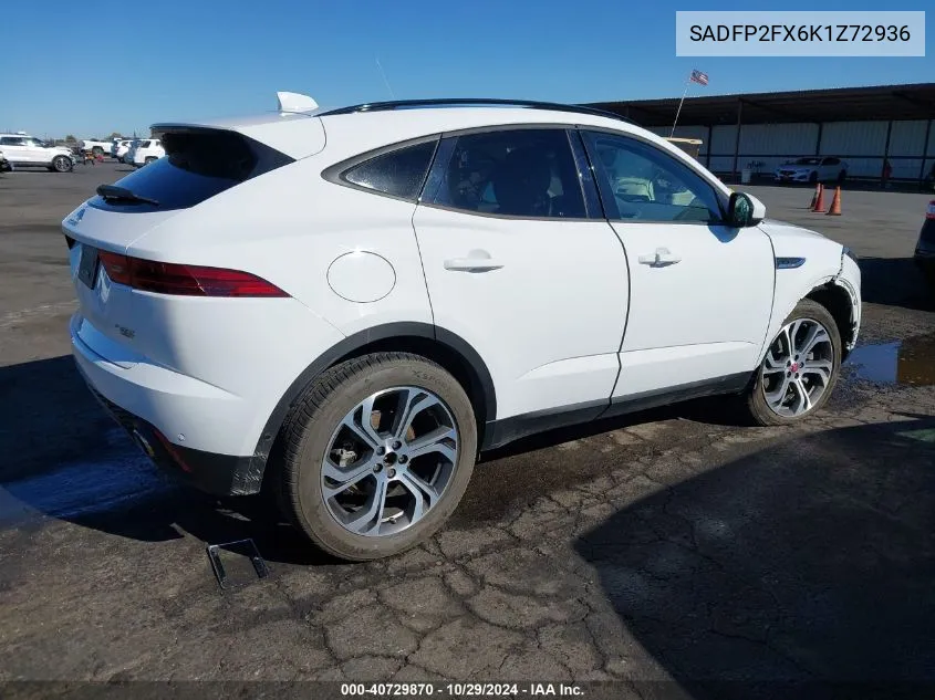 2019 Jaguar E-Pace Se VIN: SADFP2FX6K1Z72936 Lot: 40729870