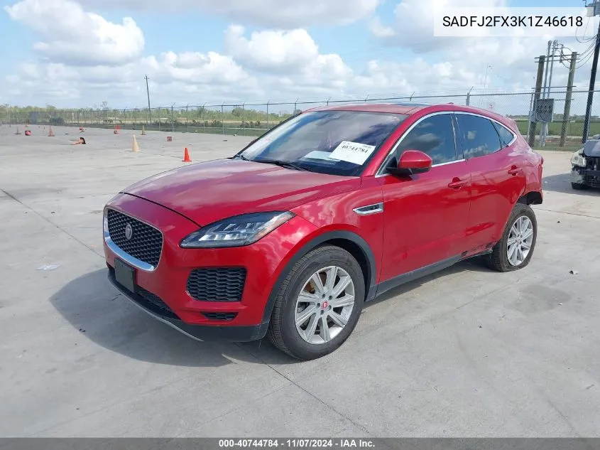 2019 Jaguar E-Pace S VIN: SADFJ2FX3K1Z46618 Lot: 40744784