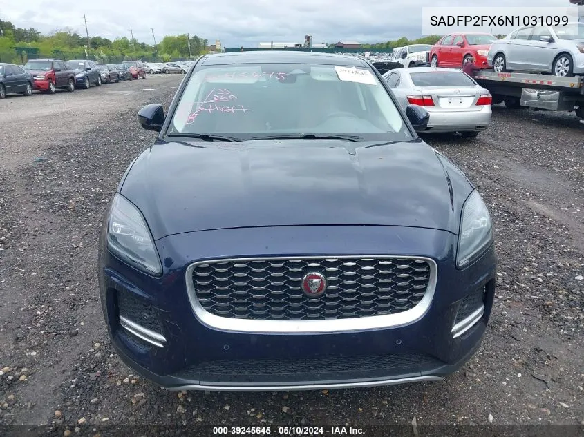 2022 Jaguar E-Pace Se P250 Awd Automatic VIN: SADFP2FX6N1031099 Lot: 39245645