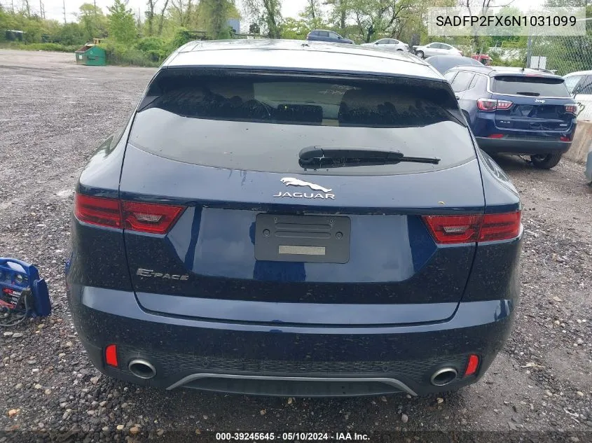 2022 Jaguar E-Pace Se P250 Awd Automatic VIN: SADFP2FX6N1031099 Lot: 39245645