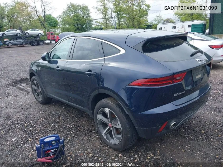 SADFP2FX6N1031099 2022 Jaguar E-Pace Se P250 Awd Automatic