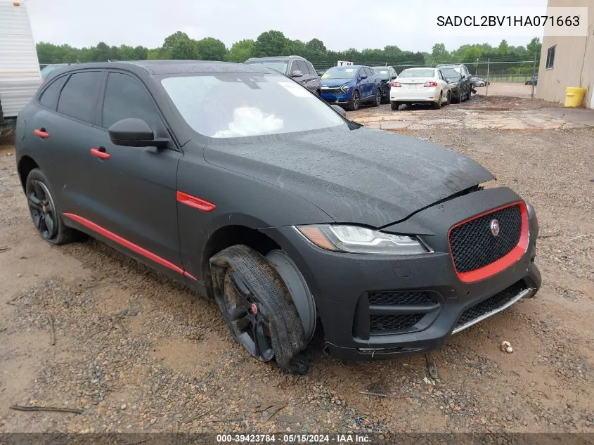 2017 Jaguar F-Pace 35T R-Sport VIN: SADCL2BV1HA071663 Lot: 39423784