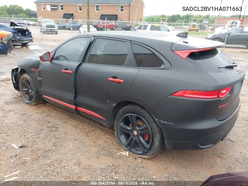 2017 Jaguar F-Pace 35T R-Sport VIN: SADCL2BV1HA071663 Lot: 39423784