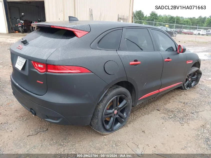 2017 Jaguar F-Pace 35T R-Sport VIN: SADCL2BV1HA071663 Lot: 39423784