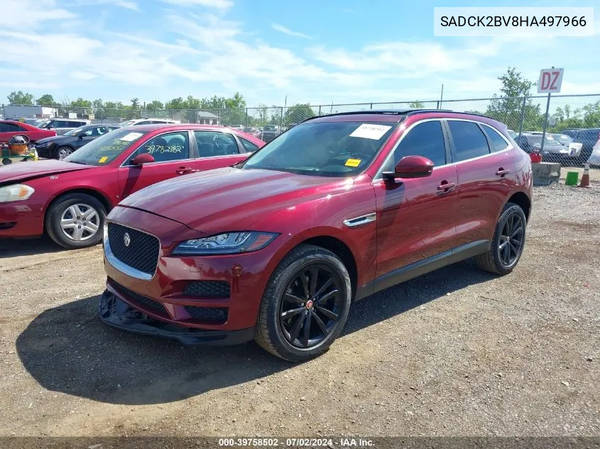 2017 Jaguar F-Pace 35T Prestige VIN: SADCK2BV8HA497966 Lot: 39758502