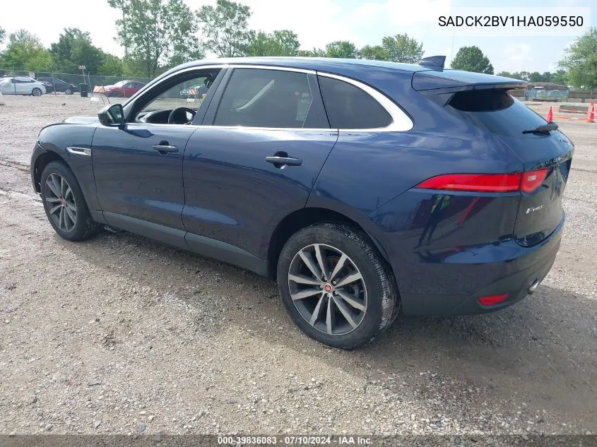 2017 Jaguar F-Pace 35T Prestige VIN: SADCK2BV1HA059550 Lot: 39836083