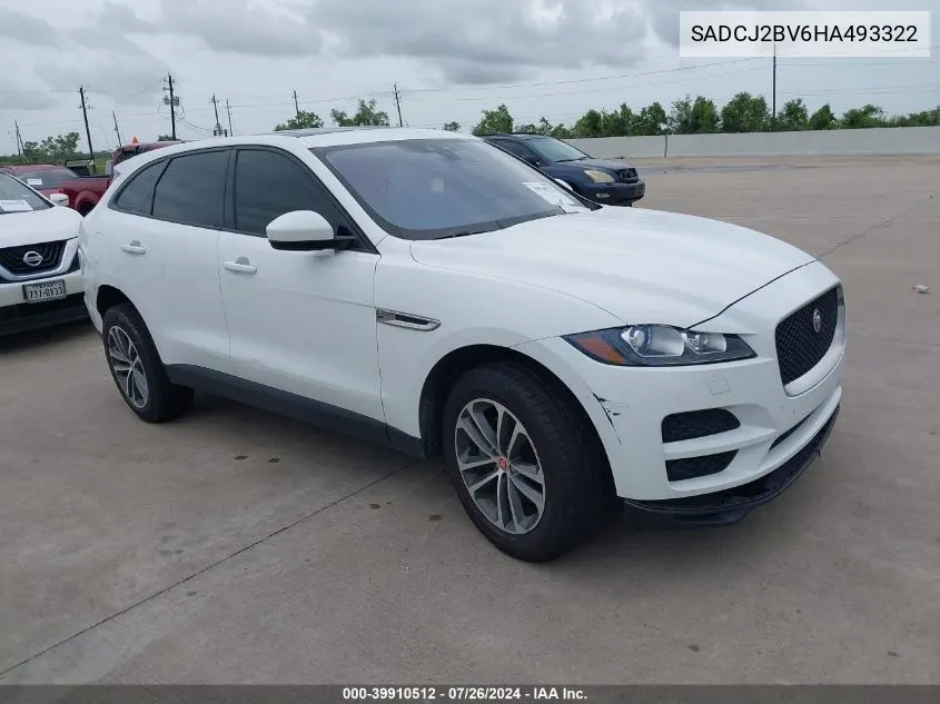 2017 Jaguar F-Pace 35T Premium VIN: SADCJ2BV6HA493322 Lot: 39910512