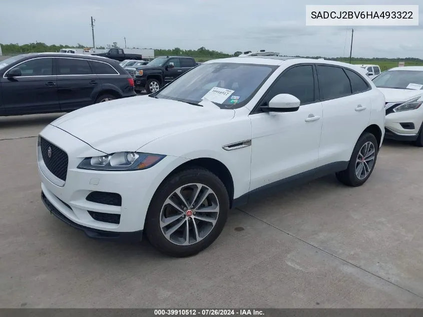 2017 Jaguar F-Pace 35T Premium VIN: SADCJ2BV6HA493322 Lot: 39910512