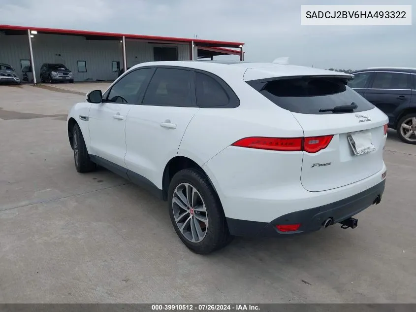 2017 Jaguar F-Pace 35T Premium VIN: SADCJ2BV6HA493322 Lot: 39910512