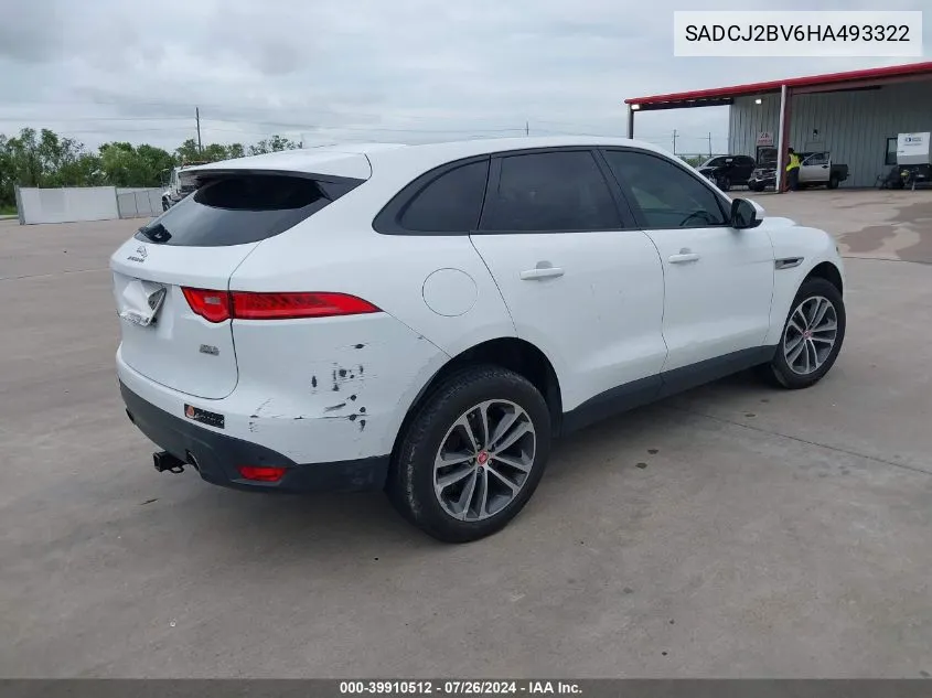 2017 Jaguar F-Pace 35T Premium VIN: SADCJ2BV6HA493322 Lot: 39910512