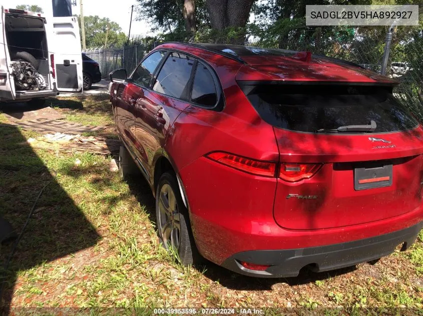 SADGL2BV5HA892927 2017 Jaguar F-Pace