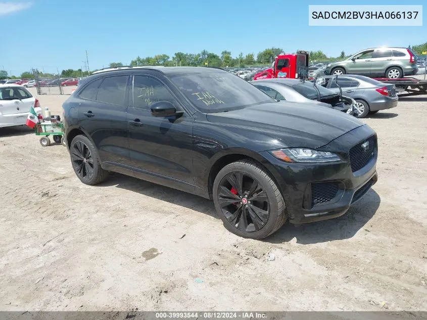 2017 Jaguar F-Pace S VIN: SADCM2BV3HA066137 Lot: 39993544