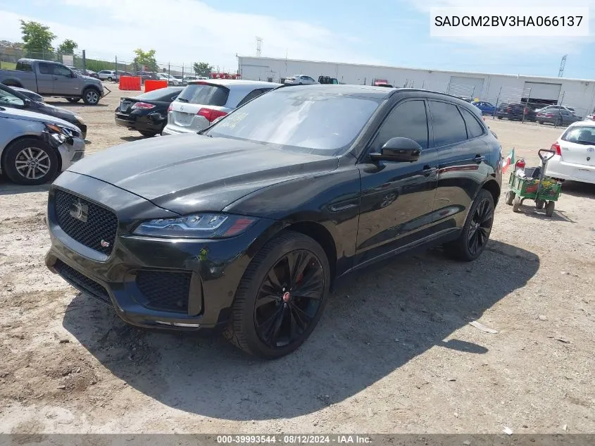 2017 Jaguar F-Pace S VIN: SADCM2BV3HA066137 Lot: 39993544