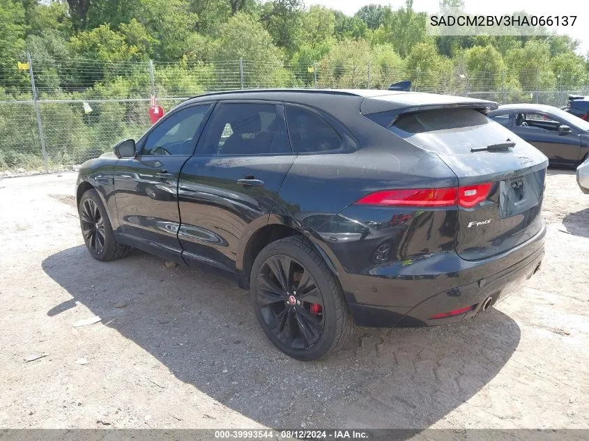 2017 Jaguar F-Pace S VIN: SADCM2BV3HA066137 Lot: 39993544