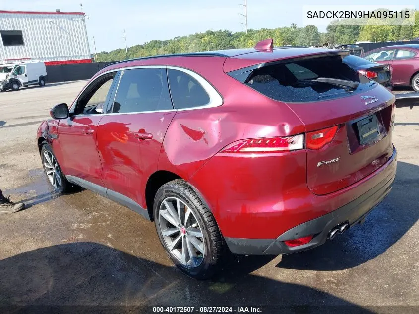 2017 Jaguar F-Pace 20D Prestige VIN: SADCK2BN9HA095115 Lot: 40172507