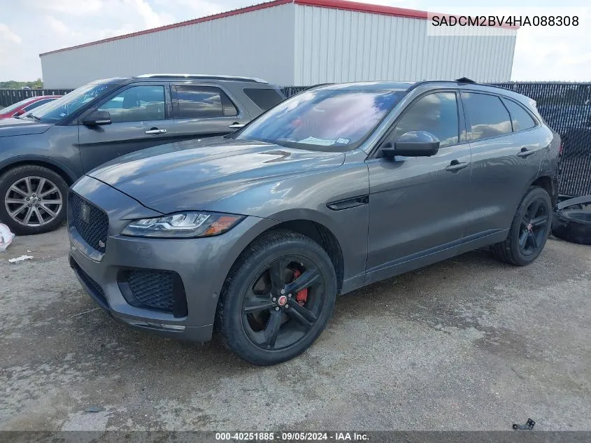 2017 Jaguar F-Pace S VIN: SADCM2BV4HA088308 Lot: 40251885