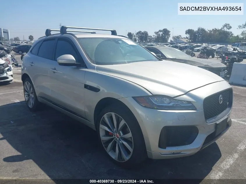 2017 Jaguar F-Pace S VIN: SADCM2BVXHA493654 Lot: 40369730