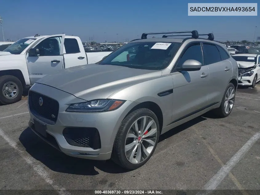 2017 Jaguar F-Pace S VIN: SADCM2BVXHA493654 Lot: 40369730