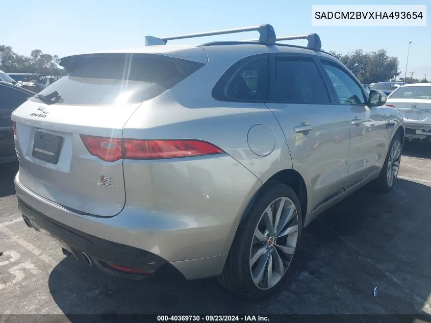 2017 Jaguar F-Pace S VIN: SADCM2BVXHA493654 Lot: 40369730