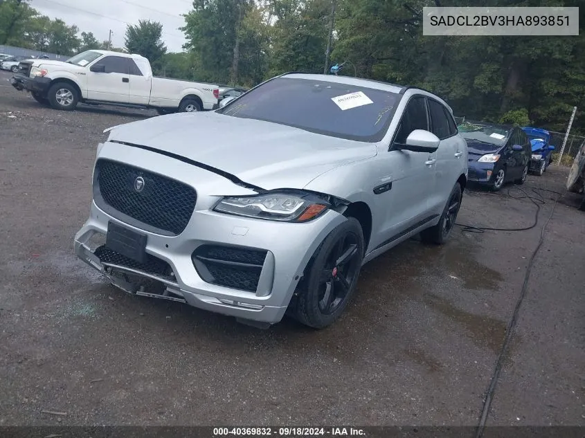 2017 Jaguar F-Pace 35T R-Sport VIN: SADCL2BV3HA893851 Lot: 40369832