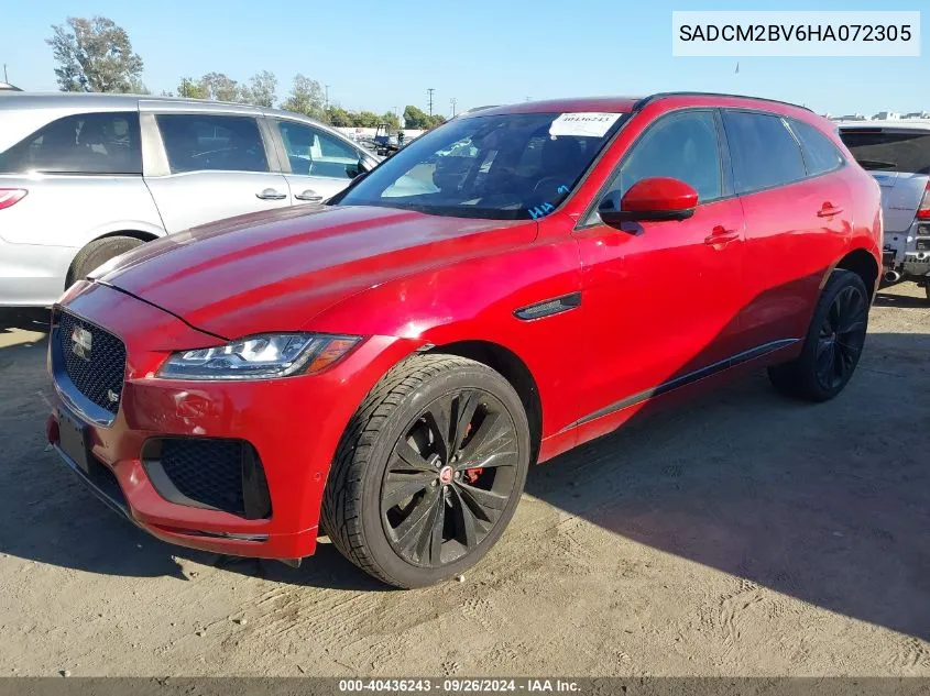 2017 Jaguar F-Pace S VIN: SADCM2BV6HA072305 Lot: 40436243