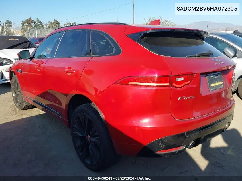 2017 Jaguar F-Pace S VIN: SADCM2BV6HA072305 Lot: 40436243