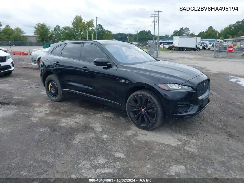 2017 Jaguar F-Pace 35T R-Sport VIN: SADCL2BV8HA495194 Lot: 40484061