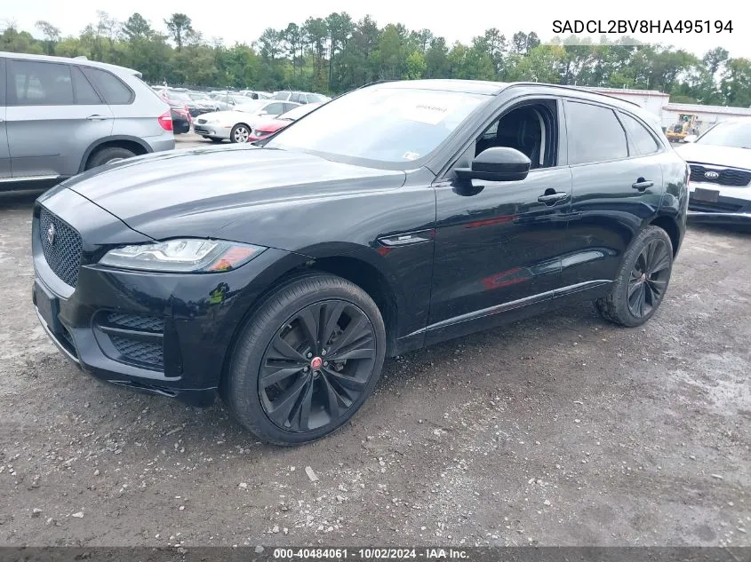 2017 Jaguar F-Pace 35T R-Sport VIN: SADCL2BV8HA495194 Lot: 40484061