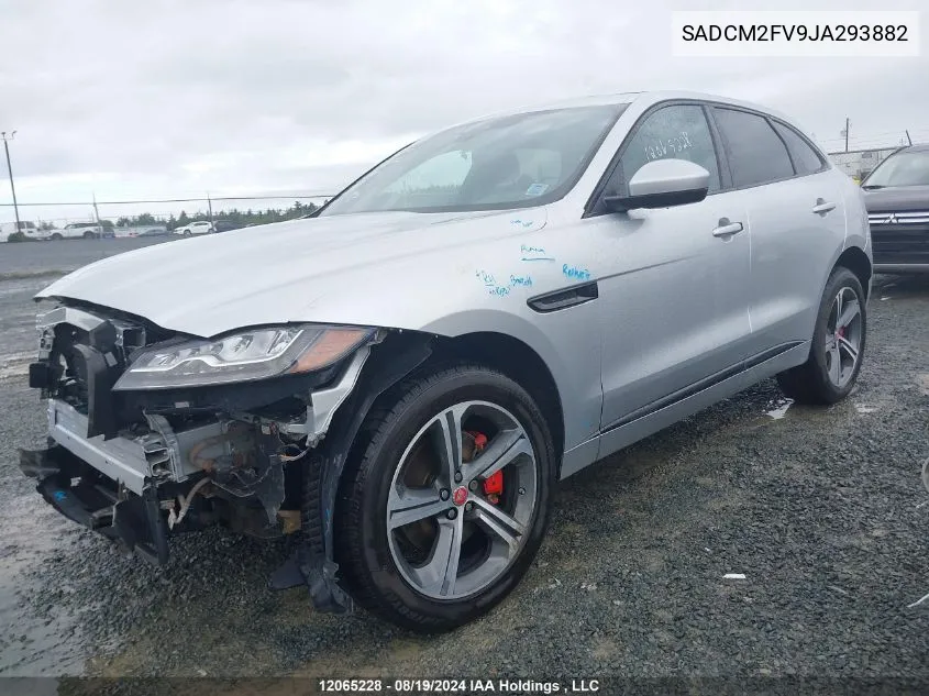 2018 Jaguar F-Pace VIN: SADCM2FV9JA293882 Lot: 12065228