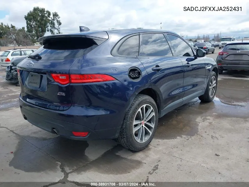 2018 Jaguar F-Pace 25T Premium VIN: SADCJ2FXXJA252431 Lot: 38931708