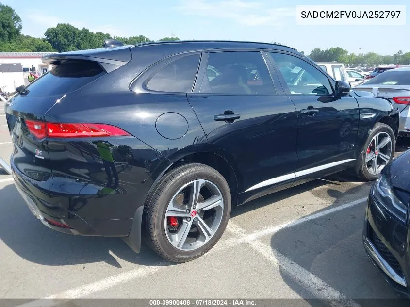 2018 Jaguar F-Pace S VIN: SADCM2FV0JA252797 Lot: 39900408