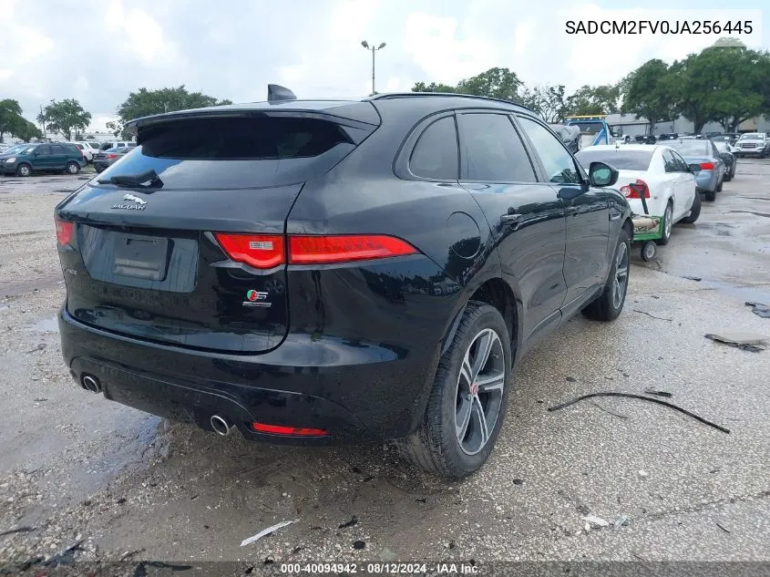 2018 Jaguar F-Pace S VIN: SADCM2FV0JA256445 Lot: 40094942