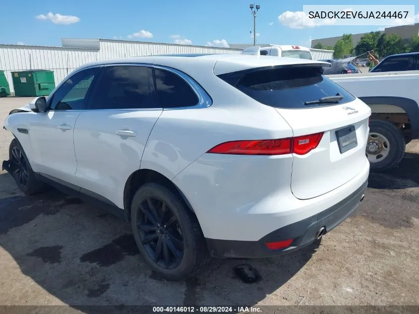 2018 Jaguar F-Pace 35T Prestige VIN: SADCK2EV6JA244467 Lot: 40146012