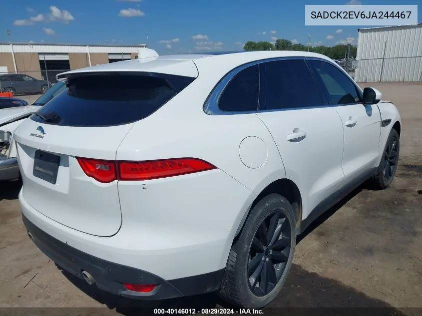 2018 Jaguar F-Pace 35T Prestige VIN: SADCK2EV6JA244467 Lot: 40146012