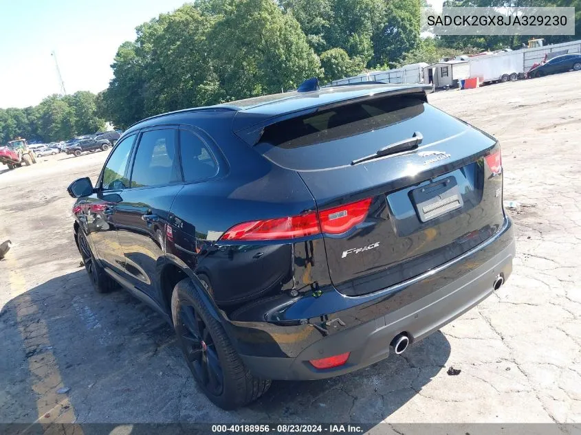 2018 Jaguar F-Pace 30T Prestige VIN: SADCK2GX8JA329230 Lot: 40188956