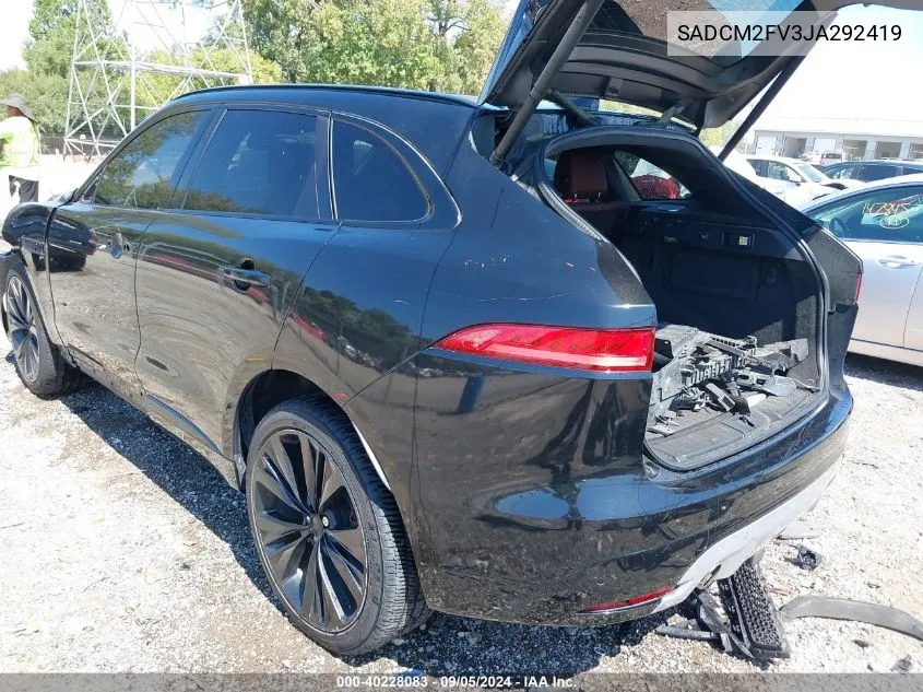 2018 Jaguar F-Pace S VIN: SADCM2FV3JA292419 Lot: 40228083