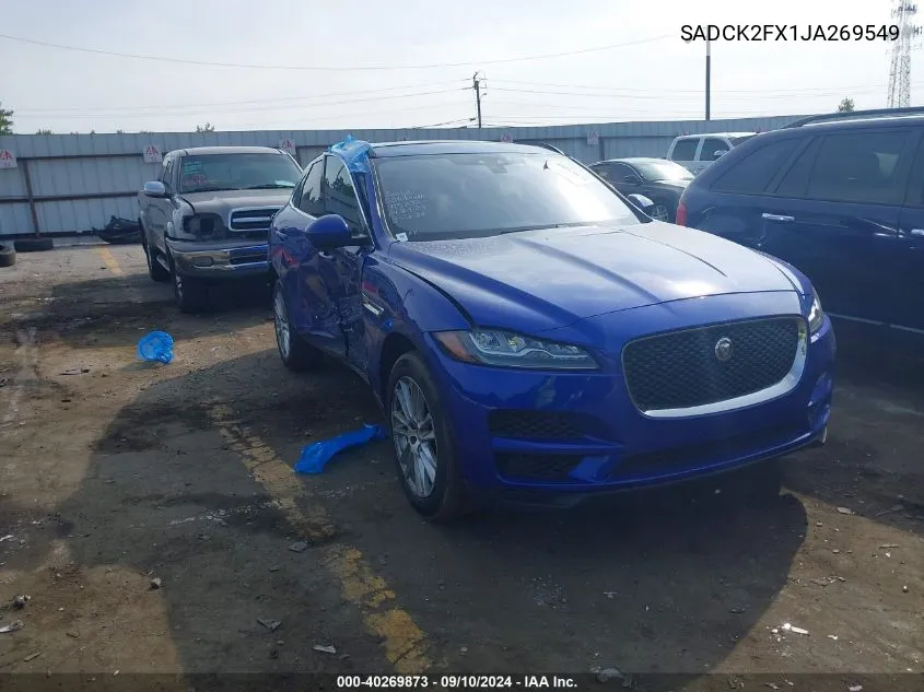 2018 Jaguar F-Pace 25T Prestige VIN: SADCK2FX1JA269549 Lot: 40269873