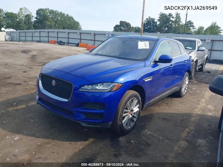 2018 Jaguar F-Pace 25T Prestige VIN: SADCK2FX1JA269549 Lot: 40269873