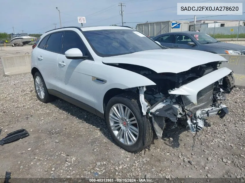 2018 Jaguar F-Pace 25T Premium VIN: SADCJ2FX0JA278620 Lot: 40313981