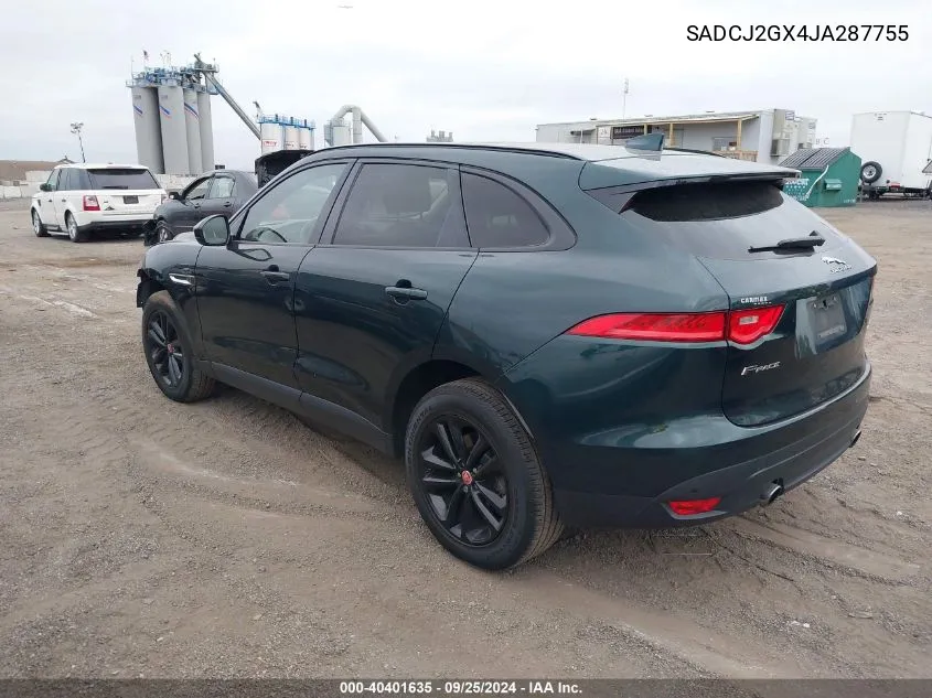 2018 Jaguar F-Pace 30T Premium VIN: SADCJ2GX4JA287755 Lot: 40401635