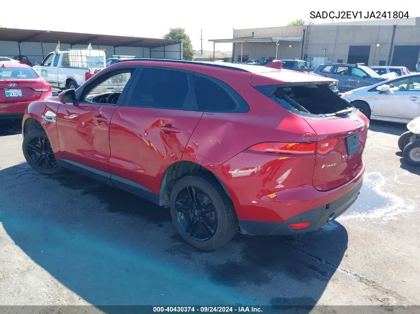 2018 Jaguar F-Pace 35T Premium VIN: SADCJ2EV1JA241804 Lot: 40430374