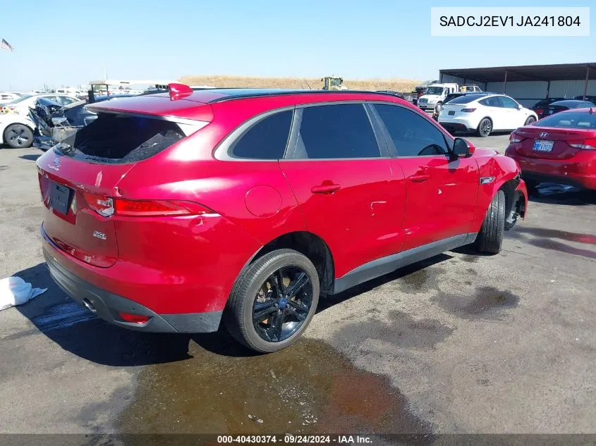 2018 Jaguar F-Pace 35T Premium VIN: SADCJ2EV1JA241804 Lot: 40430374